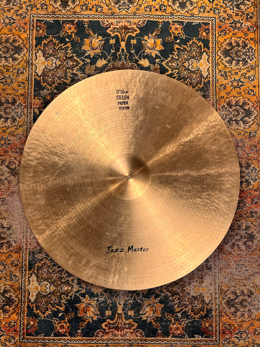 GLORIOUS GLOWING MASSIVE Masterwork Paper Thin Jazz Master Crash Ride 26” 3184 g