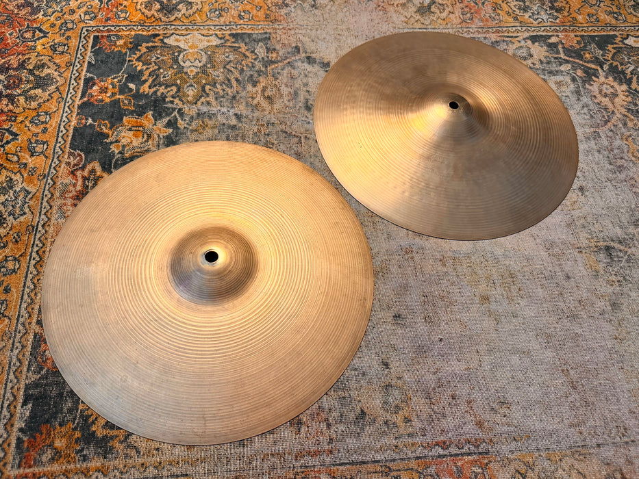 Vintage Zildjian 1960s New Beat 14” Hihats 896 1320 g LIGHT! AMAZING Tone! EARLY NEW BEATS