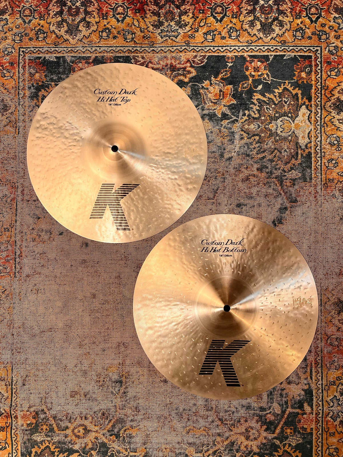 アクセサリー Drhiluluk Zildjian K CUSTOM DARK 14” Hihats 1010 1252 g CLEAN CRISP DARK