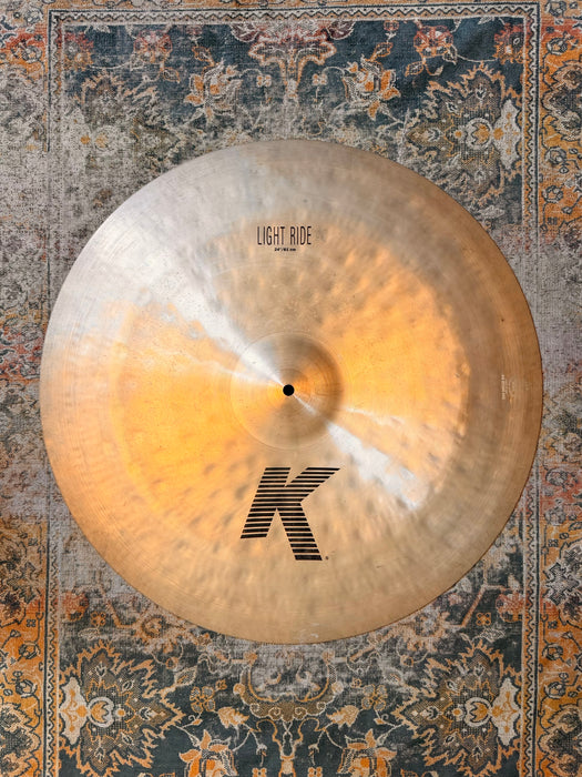 Zildjian 24” K LIGHT RIDE Hand Picked MASSIVE 2 Foot Golden GLOWING Complex Beauty! 3252 g
