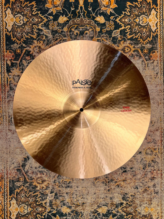 Glorious Paiste 602 Thin Crash 20” CLEAN 1897 g Absolutely GORGEOUS And Not $605
