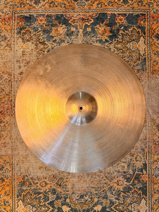 Rare LARGE STAMP Early 1950s Zildjian THIN CRASH RIDE 22” at ONLY 2475 g Ultra Warm DARK Hand Hammered