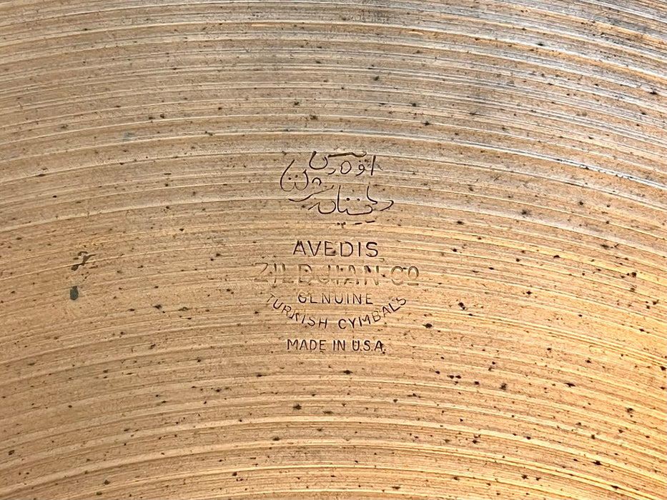 Vintage Zildjian 1960s Sizzle Ride 22” DARK w GREAT DEFINITION 2920 g Warm! ORIGINAL Rivets
