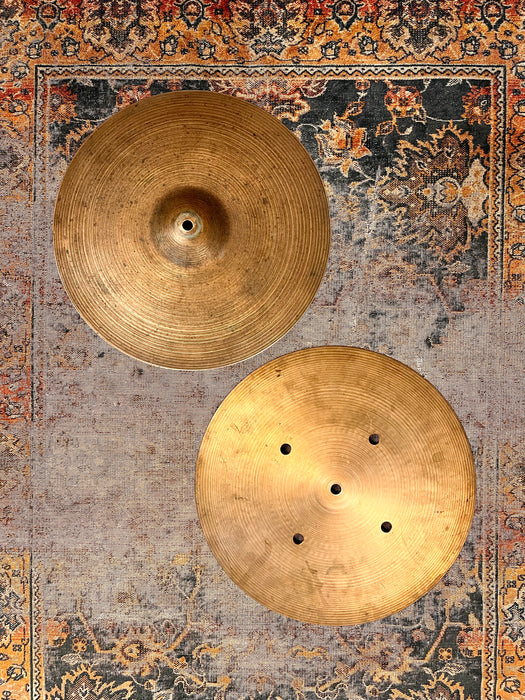 VINNIE COLAIUTA Vintage 1970s Zildjian QUICK BEAT 14” Hihats 1154 1496 g CRISP Tight DRY