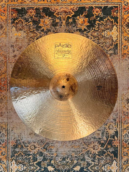 PERFECT PAISTE ORIGINAL Twenty 22” RIDE 3424 g SUPER CLEAN! Raw Bell Hand Hammered!