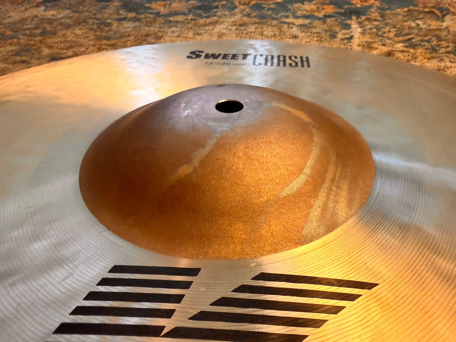 Zildjian K SWEET CRASH 18” A THIN ONE at 1280 g Glorious! CLEAN! DON’T Pay $420 For A Guess! Listen!