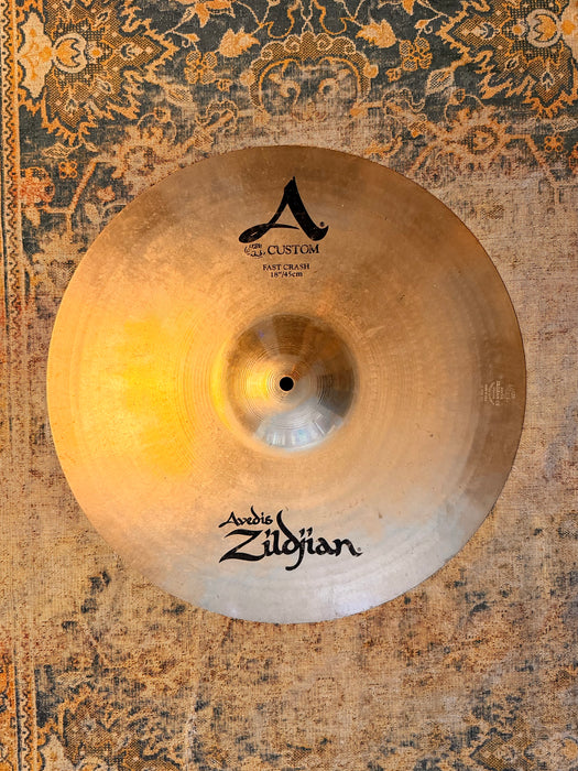 Zildjian A Custom Fast Crash 18” Only 1296 g Amazing Sounding One! Dark Super Responsive!