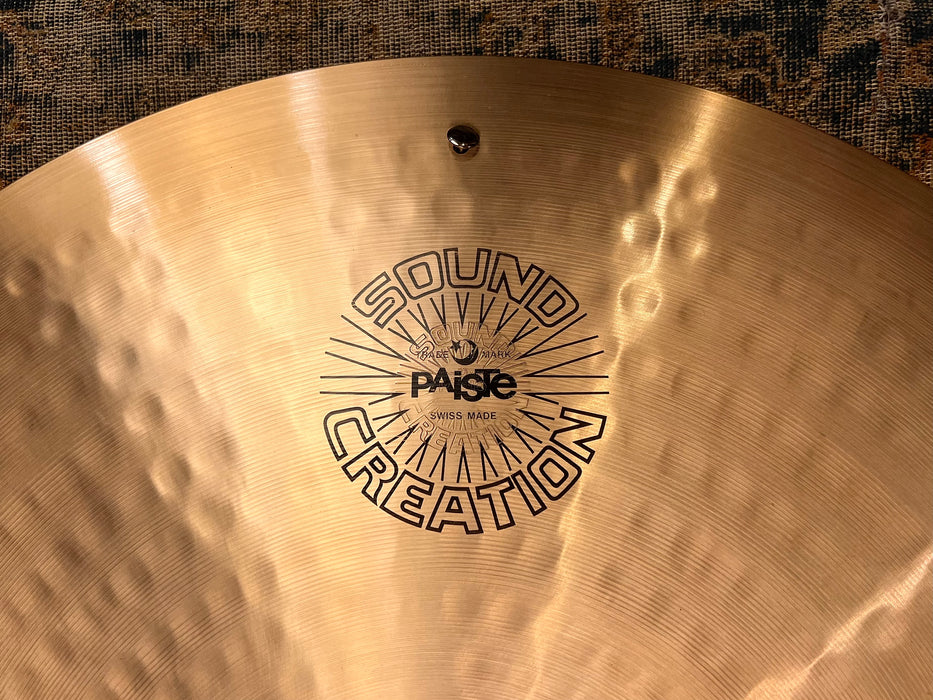 RARE Vintage Paiste SOUND CREATION 20” MELLOW Ride Sizzle 2462 g CLEAN Almost Flat