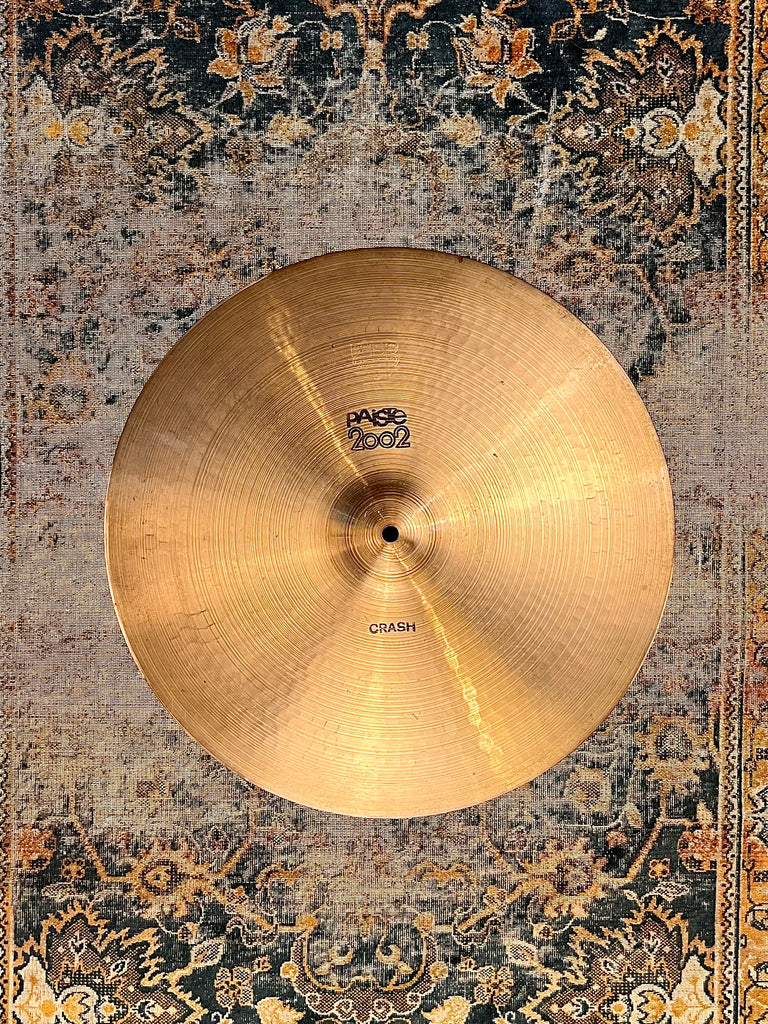 Paiste 2002 Clash 18 黒ロゴ RARE 1977 Vintage Paiste 2002 18” FACTORY STAMPED CRASH 1363