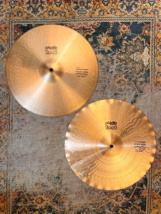 RARE Paiste 2002 BLACK LABEL 15” SOUND EDGE Hihats 1182 1234 g GREAT Shape! ICONIC!