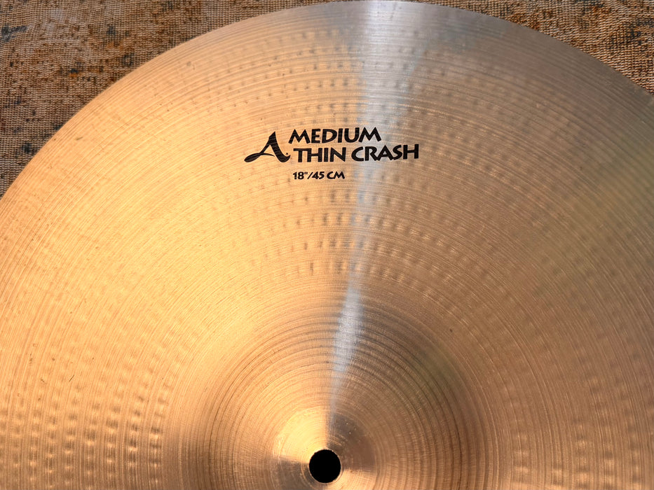 Zildjian Medium Thin Crash 18” FULL & Projects Well! Super CLEAN! 1592 g