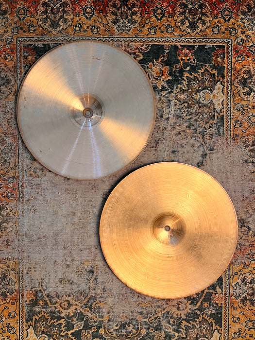 Rare Vintage 1978 Paiste 2002 15” Heavy ROCK Hihats 1178 1294 g AVH MOON! From 1st Decade