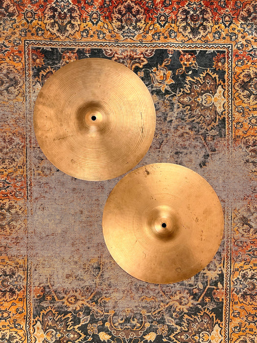 Vintage Zildjian 1960s New Beat 14” Hihats Only 832 1050 g LIGHT! AMAZING Tone! EARLY NEW BEATS