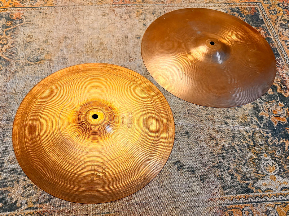 SUPER THIN Vintage PAISTE ENGRAVED 404 14” Hihats ONLY 692 670 g LIGHT AIRY WHISPY