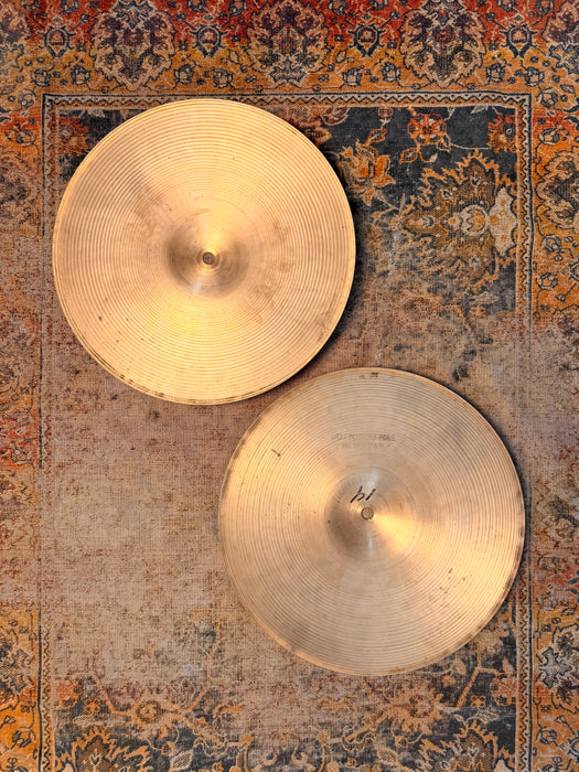 Vintage Zildjian 1960s New Beat Hihats 14” SMOOTH Iconic Tone! EARLY NEW BEATS At 896 1298 g