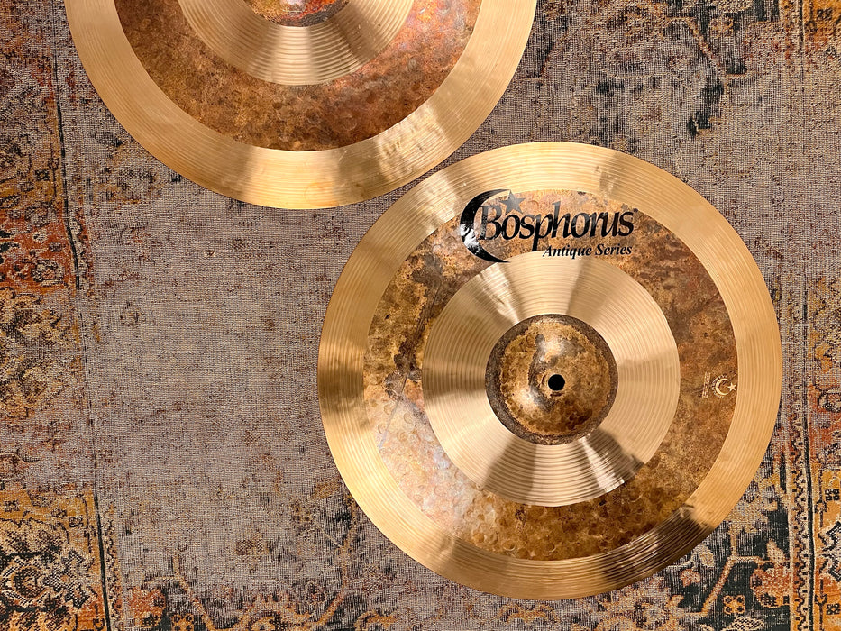 RARE Huge Light Complex 15” Bosphorus ANTIQUE DARK Hihats 980 1176 g SULTAN