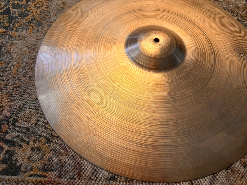 Rare LARGE STAMP Early 1950s Zildjian THIN CRASH RIDE 22” at ONLY 2475 g Ultra Warm DARK Hand Hammered
