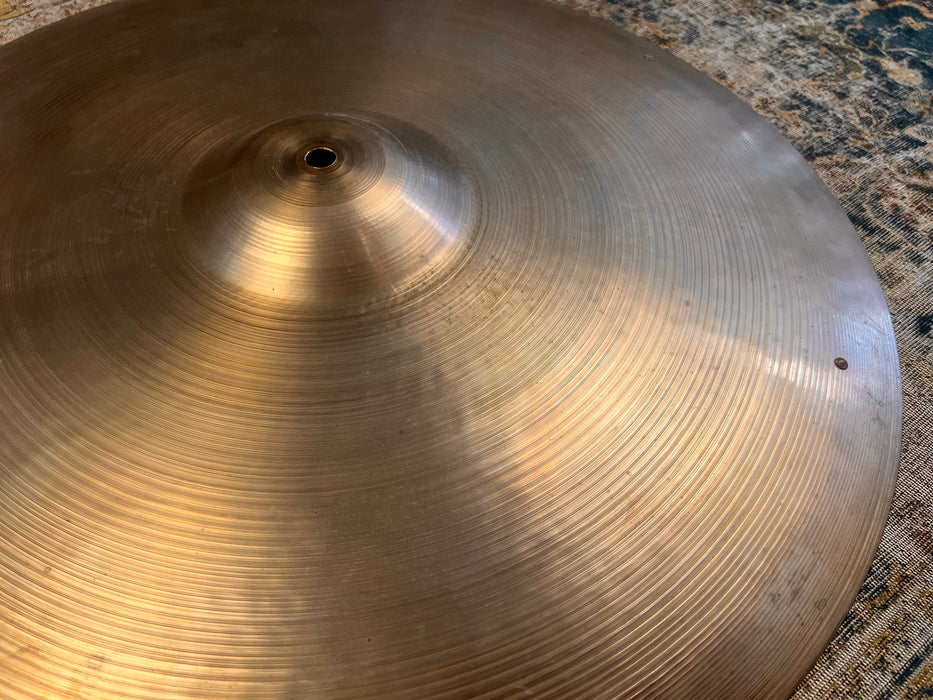 Glorious Vintage 1950s Zildjian BLOCK STAMP 22” Ride Sizzle 2564 g Amazing