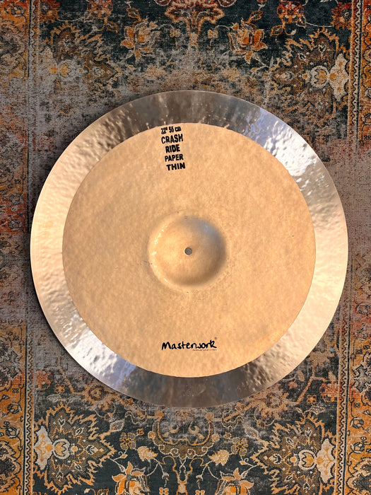 ULTRA THIN MASTERWORK THALLES 22” PAPER THIN Crash Ride ONLY 1552 g Absolutely Incredible!!