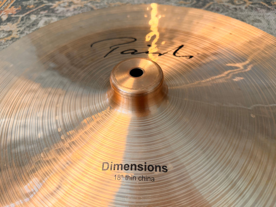 PAISTE Dimensions THIN CHINA 18” DARK Complex & Very Responsive Amazing shape! 1095 g Hard to Find