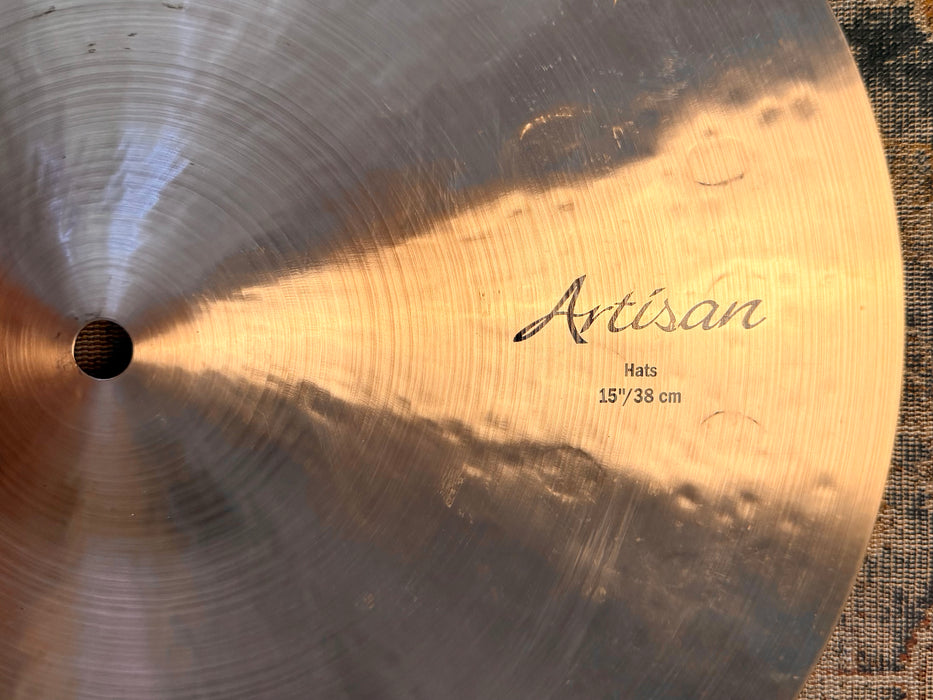 RARE Sabian ARTISAN 15” Hihats 1028 1530 g DARK + CRISP PERFECT SHAPE! Amazing! Don’t Pay $1000