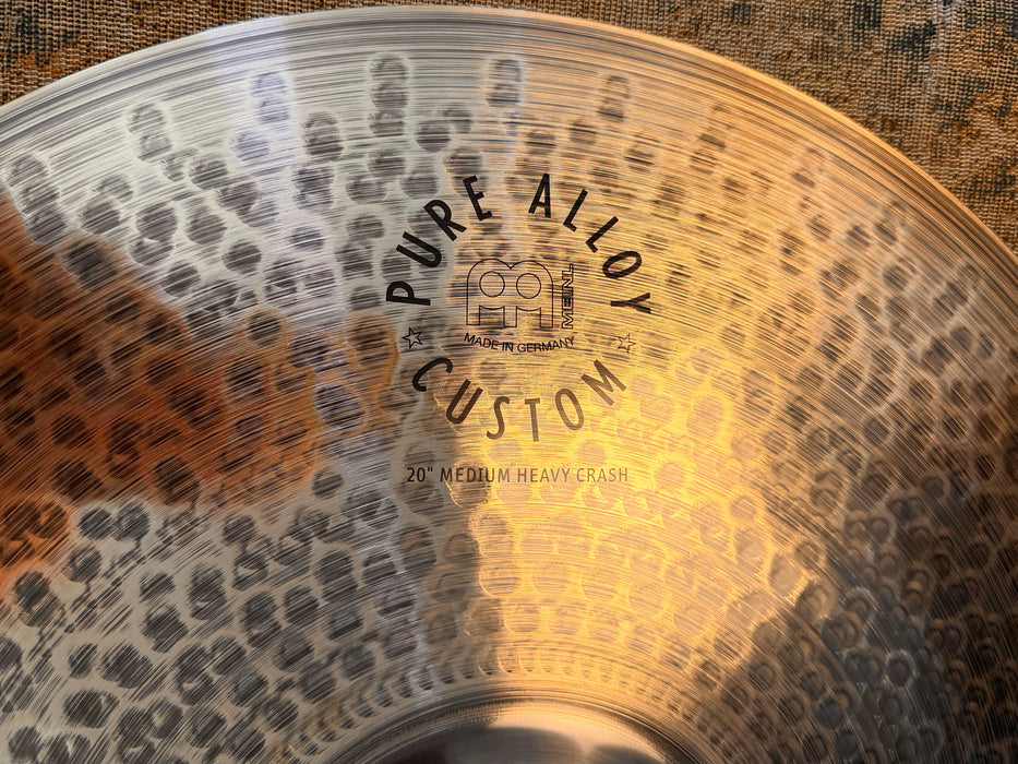 Meinl PURE ALLOY CUSTOM 20” Medium Heavy Crash 2041 g FULL w/Shimmer IMMACULATE! Perfect In BAG! Don't Pay $380 For A Guess!