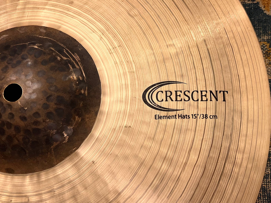 Rare 15” Sabian CRESCENT Hihats 1144 1517 g IMMACULATE Discontinued Don’t Pay $700