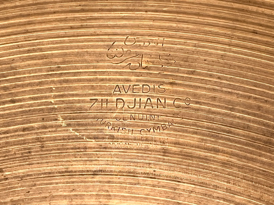 BUN E CARLOS 22” Vintage Zildjian 1960s Crash Ride 3084 g Balanced! Anointed By THE MAN!