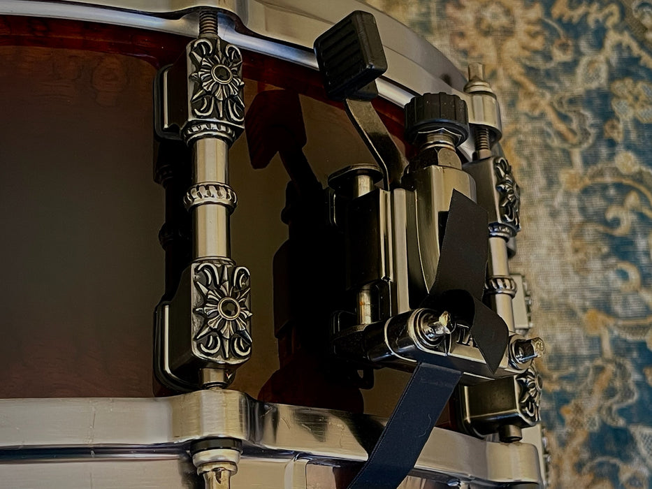 Rare Discontinued TAMA MASAI WARLORD BUBINGA 6” X 14” Snare w Swarovski Crystals MIJ