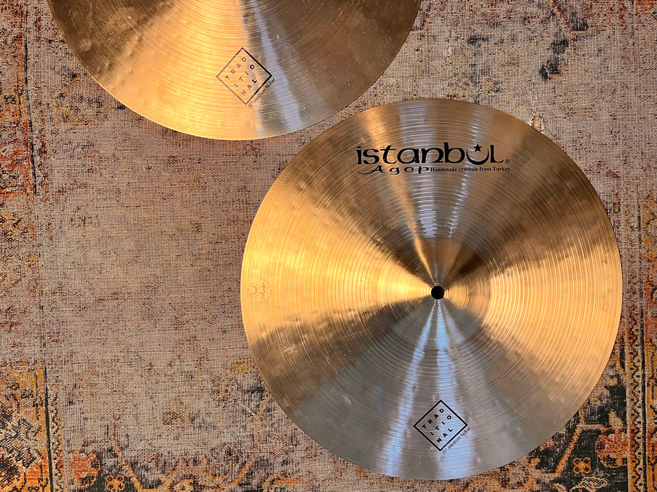ISTANBUL AGOP 15” TRADITIONAL Hihats ULTRA WARM & SMOOTH Stunning! Perfect! 1162 1332 g