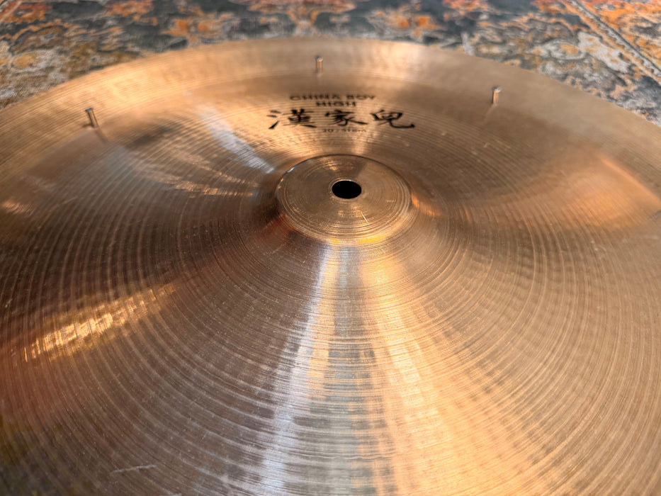 Vintage Zildjian China Boy High SWISH SIZZLE 20” 1736 g Amazing Pang-Like Tone! ALL 6 ZILDJIAN RIVETS