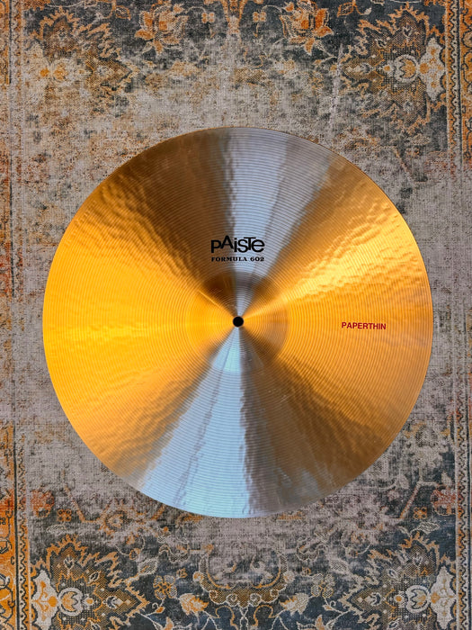 Paiste 602 20” PAPER THIN CRASH PERFECT! Only 1723 g Responsive! Bendable! DON’T PAY $760 For A Guess