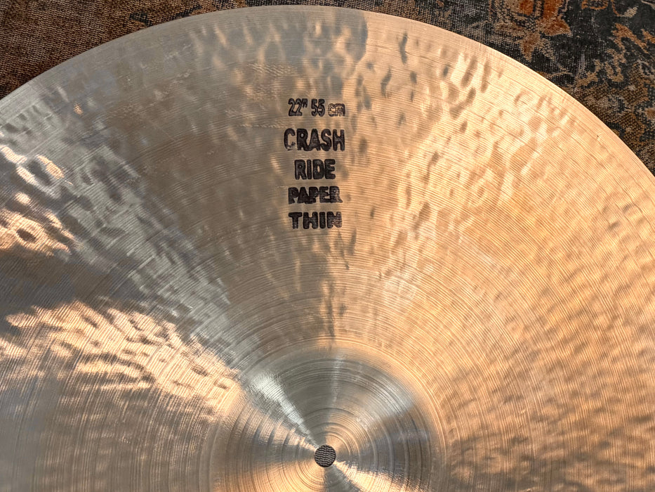 Gorgeous Light Smooth Masterwork JAZZ MASTER 22” Paper Thin Ride 1834 g Ultra Crashable