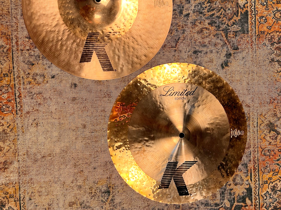 Rare REVERSIBLE LIMITED Zildjian K Custom HYBRID Hihats 14” 1116 1180 g CLEAN! Akira Jimbo