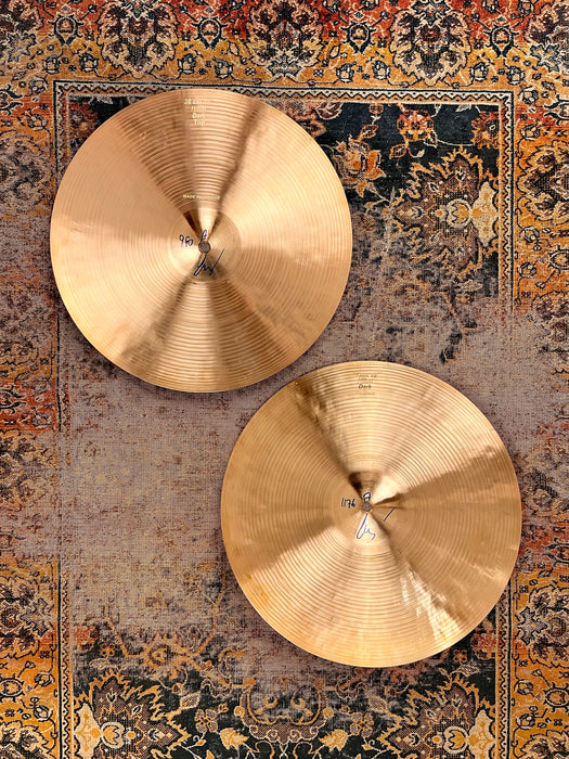RARE Huge Light Complex 15” Bosphorus ANTIQUE DARK Hihats 980 1176 g SULTAN