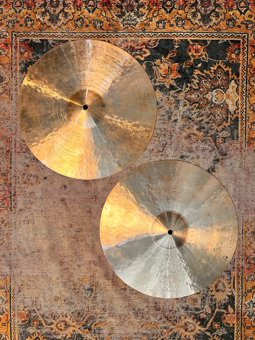 FUNCH Old K CLONE Hihats 14” TYPE III a 958 1155 g MINT! Hand Hammered COMPLEX! Golden