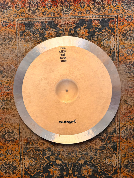 PAPER THIN 24”! Masterwork Crash Ride That is ONLY 2178 g VERY Light Complex Tone Sand Blasted Thin Lathe