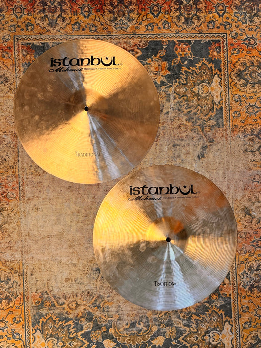 Rare Istanbul Mehmet TRADITIONAL 16” Hihats DARK WARM Massive Tone! 1422 1590 g