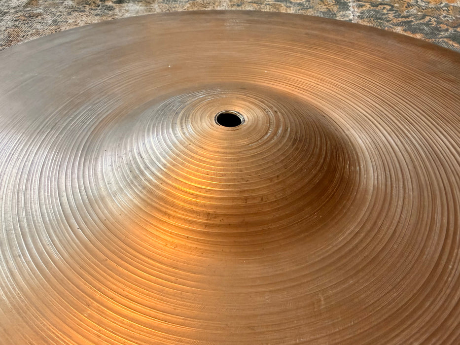 Vintage Zildjian 1950s 22” LIGHT COMPLEX Crash Ride 2677 g AMAZING! Deep Flanged Edge!