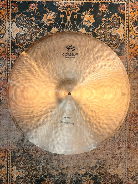 Ultra RARE Zildjian K CONSTANTINOPLE 24” LIGHT Ride SPECIAL SELECTION CRASH! 3260 g PERFECT!