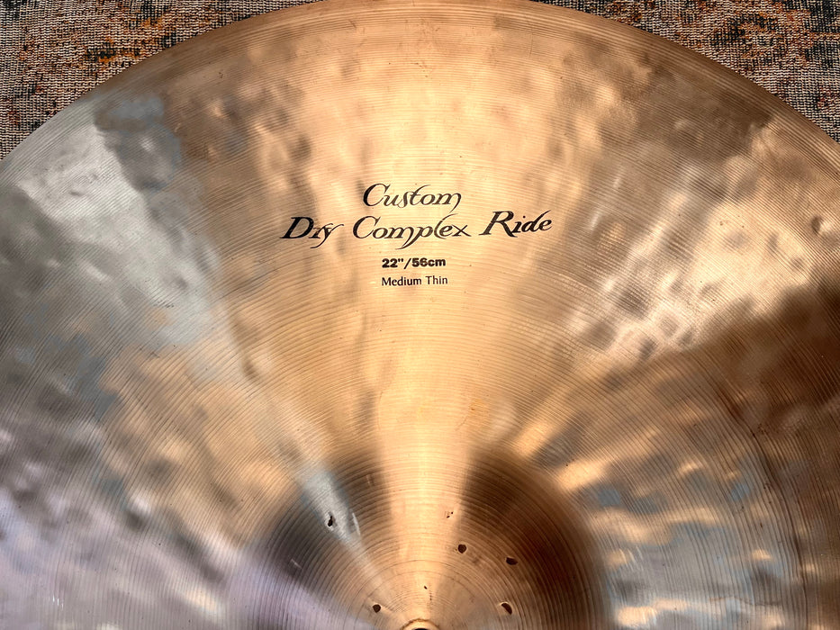 “HOLD 4 PETER ERSKINE” # 6 BILL STEWART Zildjian K Custom DRY COMPLEX Ride 22” 2288 g Medium Thin! CLEAN!