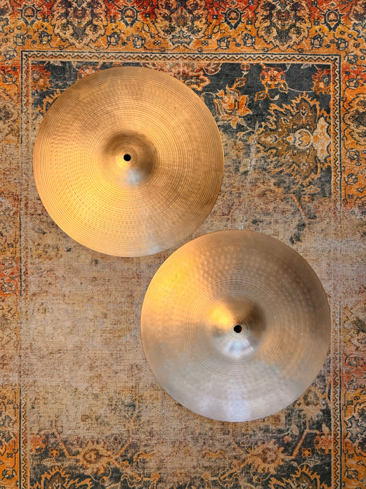 1960s Vintage Zildjian 14” Hihats THIN Light Complex Hand Hammered! 808 992 g Sound AWESOME!