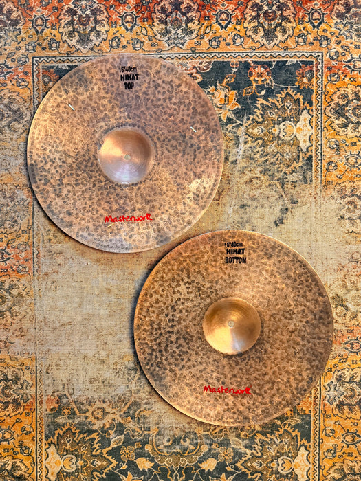 DARK DRY MASTERWORK 16” PAPERTHIN Hihats w JINGLES 912 1091 g Unlathed TURK! REMIX