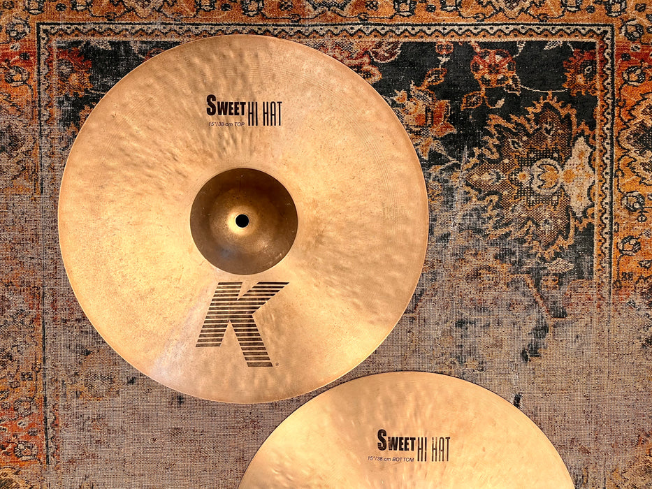 Zildjian K SWEET Hihats 15” 1095 1626 g Light Complex Tone! Dark & Low! Don’t Pay $670!!