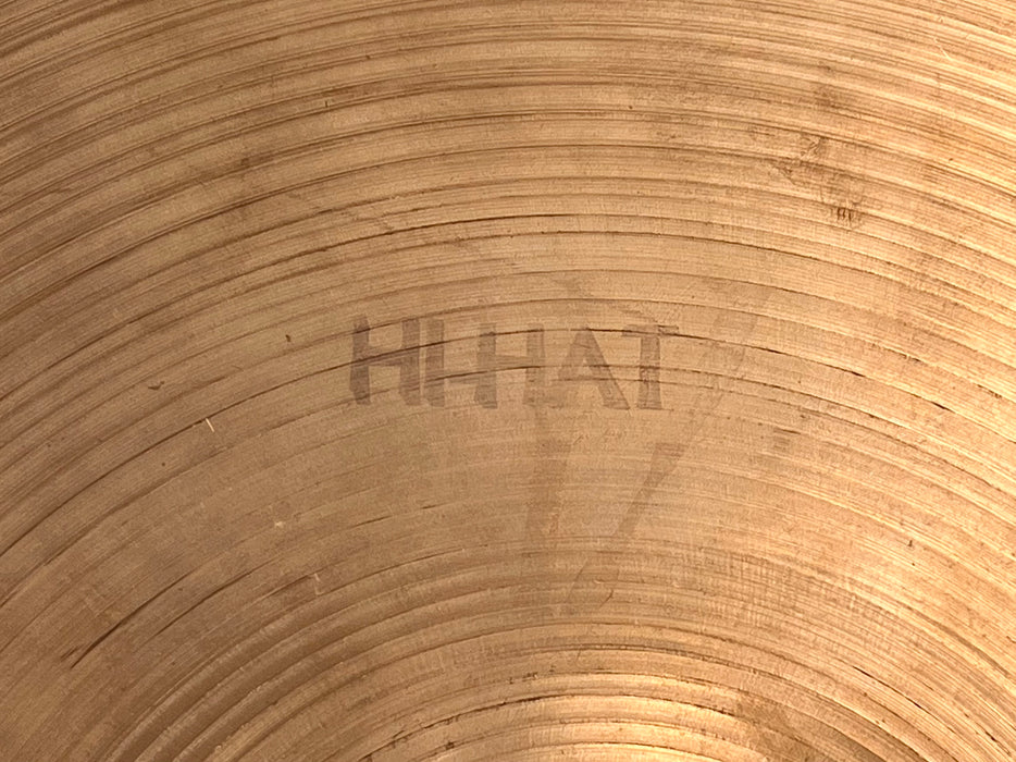 THIN LIGHT Vintage Zildjian EARLY New Beat 14” HiHats 844 1224 g Factory Stamped “HIHAT”