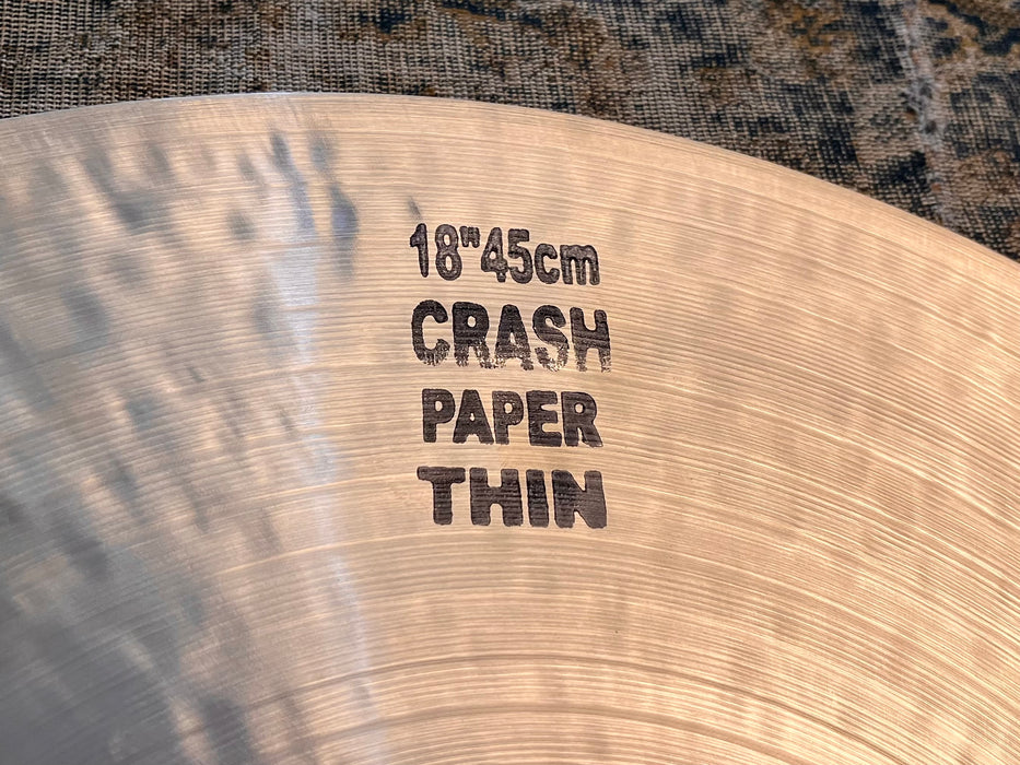Mellow Masterwork MINI BELL Jazz Master 18” Paper Thin Crash ONLY 1068 g NEW