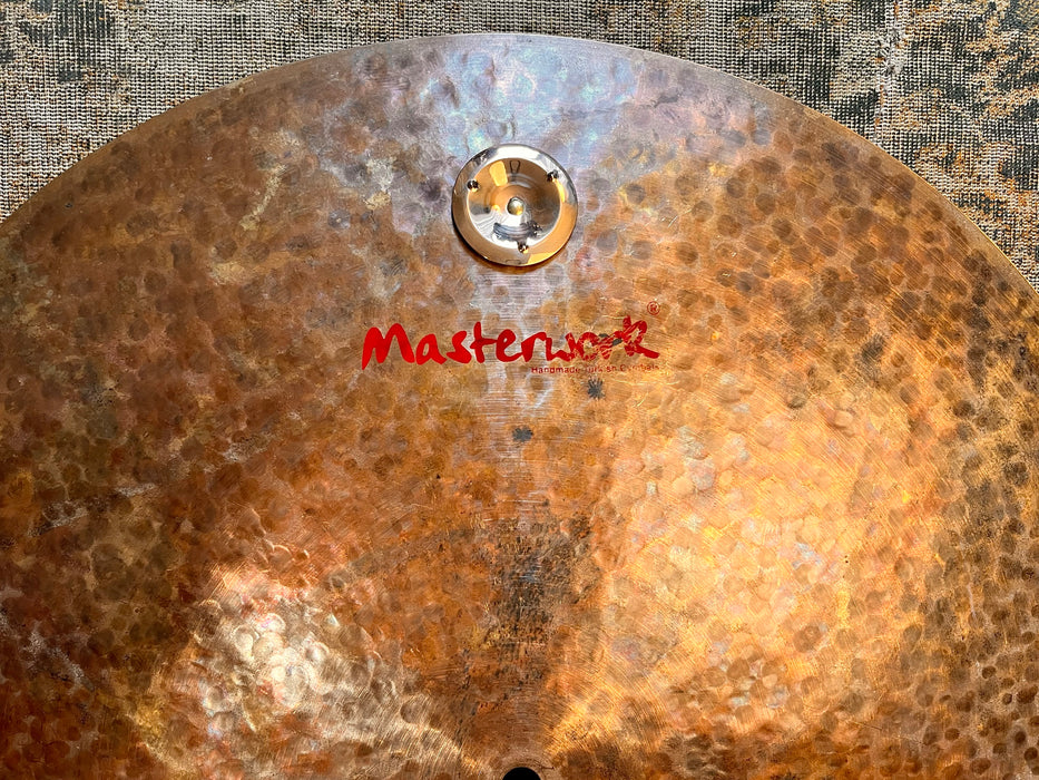 Unique TURK Style Masterwork Flat Ride Sizzle 20” w Tambourine Jingles 1564 g Flat EFFECTS!