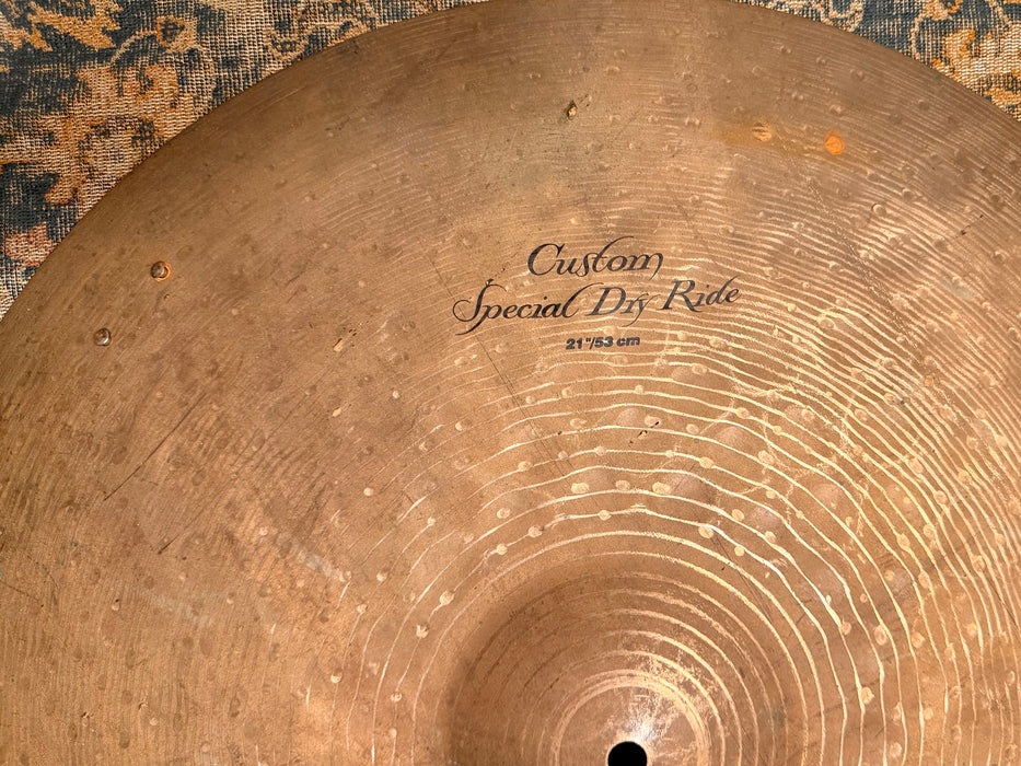 Zildjian ORIGINAL K Custom SPECIAL DRY Ride 21” Fantastic DRY Stick Attack + Sizzle AGED! 2445 g
