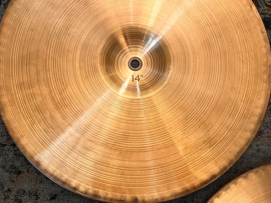 VERY CLEAN Rare Vintage PAISTE 2002 Heavy ROCK Hihats 14" 980 1056 g PORCARO! CRISP!