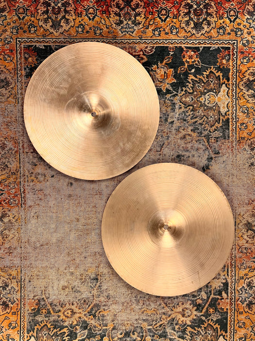 1960s Vintage Zildjian 14” Hihats PAPER THIN 749 882 g CLEAN! Light Complex! RINGO! Hand Hammered!
